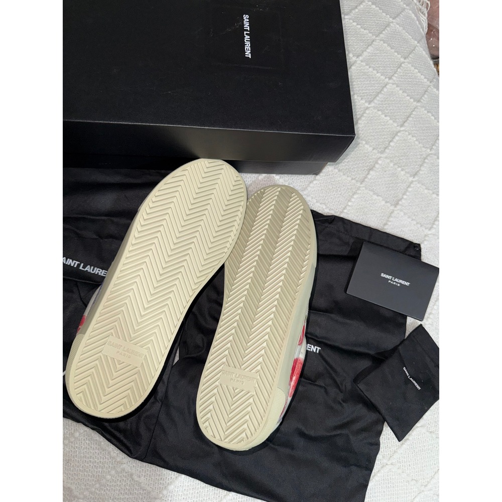 Saint Laurent Paris Floral Canvas Sneakers - Chic & Luxury EU/40 US/9-9.5‎ - Picture 9 of 13